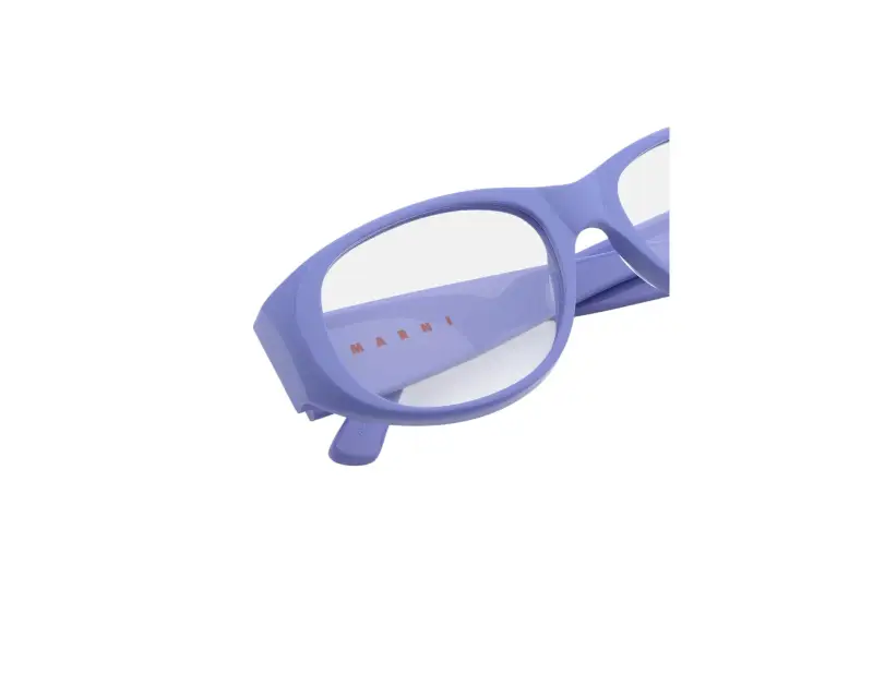 Unisex Marni DV8 Orinoco Optical Lilac Montature da vista Acetato Viola Geometrica miniatura 3