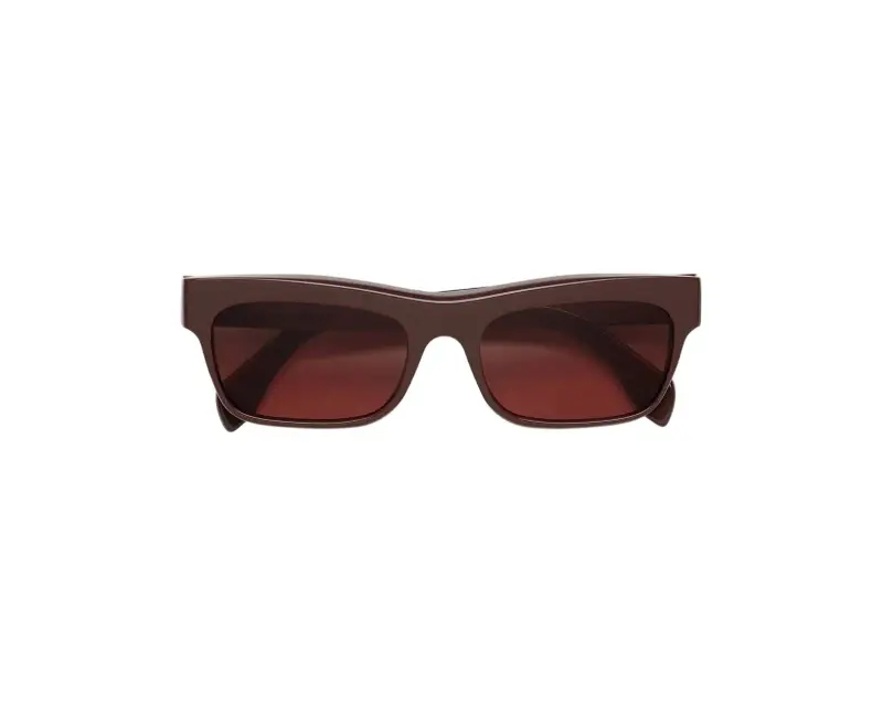 Unisex Marni EIP Angdoa Brown Occhiali da sole Acetato Marrone Bordeaux Squadrata miniatura 2