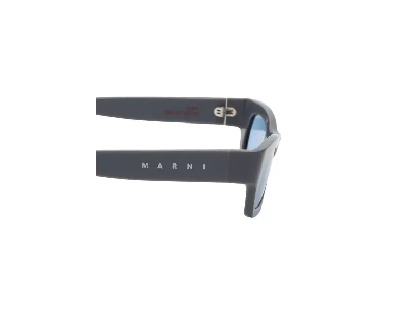 Unisex Marni EWC Haicli Grey Occhiali da sole Acetato Grigio Azzurro Squadrata miniatura 3