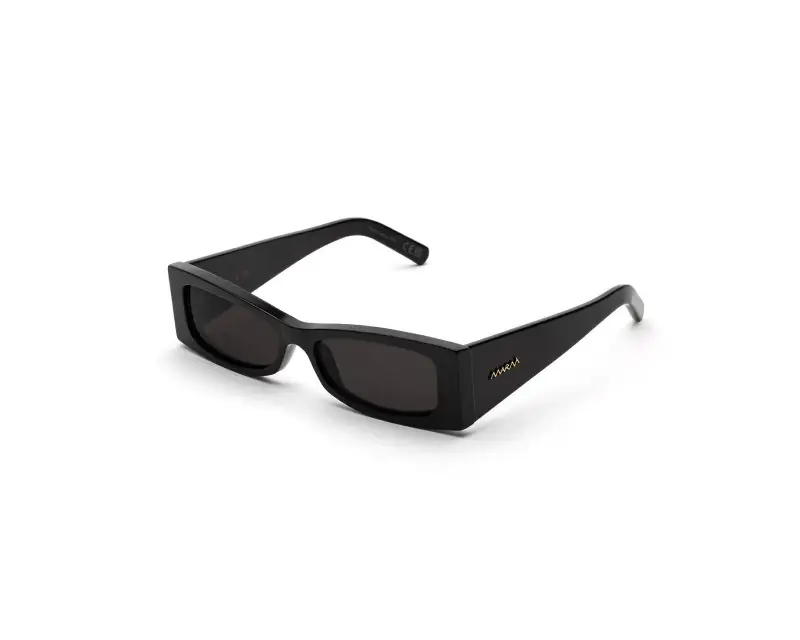 Unisex Marni F3J Zokoa Black Occhiali da sole Acetato Nero Nero Squadrata