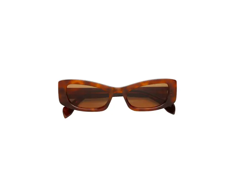Unisex Marni F7X Nyama Havana Occhiali da sole Acetato Havana Marrone Squadrata miniatura 2