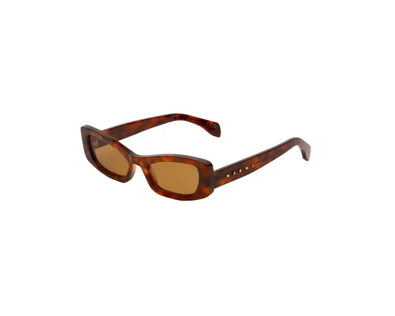 Unisex Marni F7X Nyama Havana Occhiali da sole Acetato Havana Marrone Squadrata