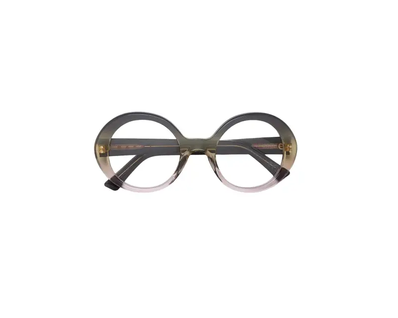 Unisex Marni G5Q Eobilo Yellow Faded Montature da vista Acetato Grigio Rotonda miniatura 2