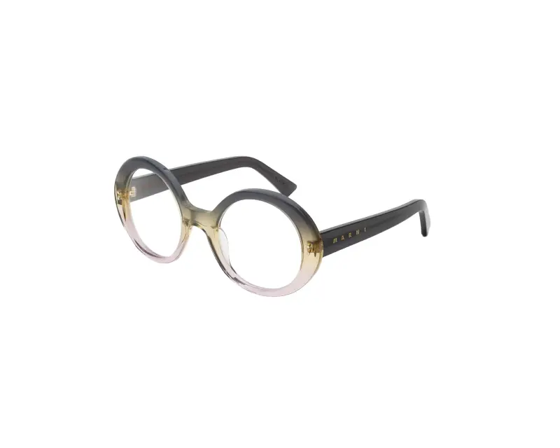 Unisex Marni G5Q Eobilo Yellow Faded Montature da vista Acetato Grigio Rotonda
