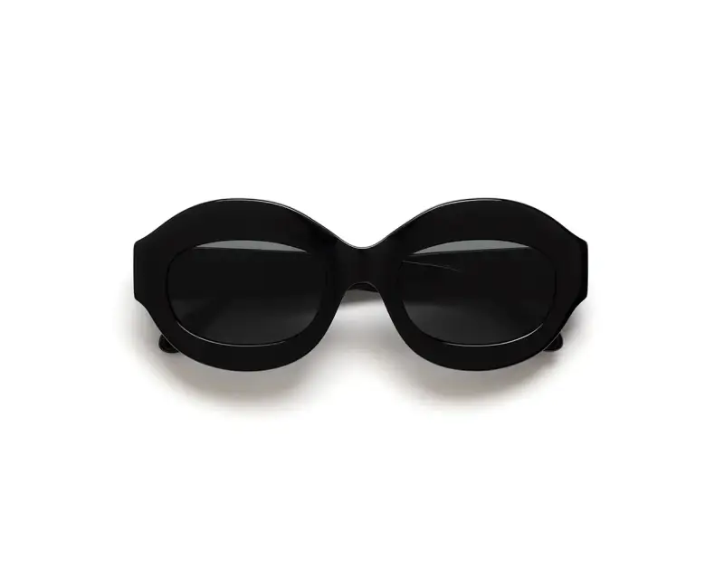 Unisex Marni GDK Ik Kil Cenote Black Occhiali da sole Acetato Nero Nero Oversize miniatura 2
