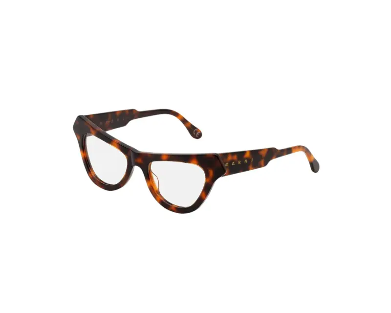 Unisex Marni HDG Jeju Island Havana Montature da vista Acetato Havana Cat Eye