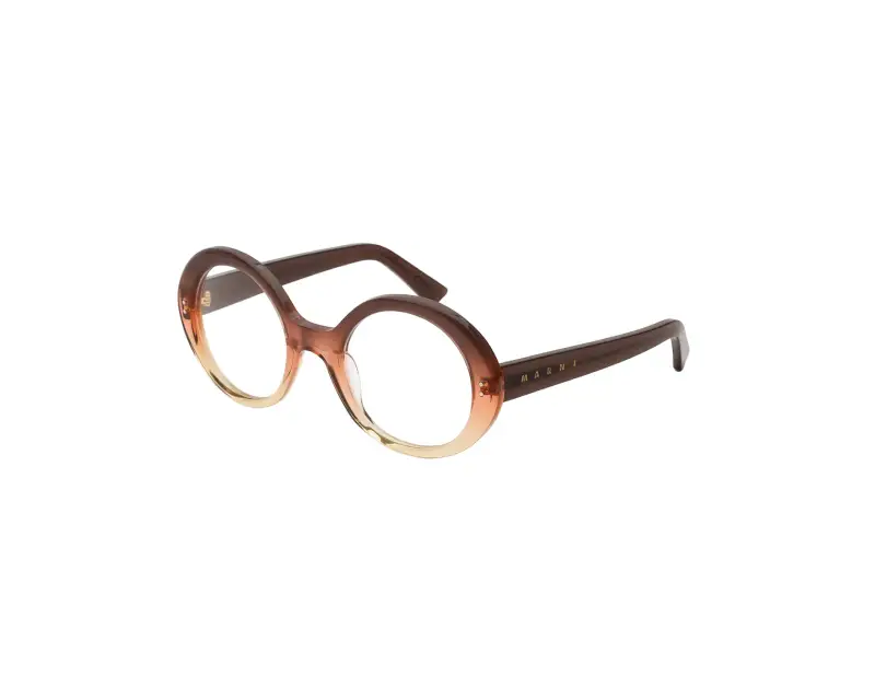 Unisex Marni IBR Eobilo Brown Faded Montature da vista Acetato Marrone Rotonda