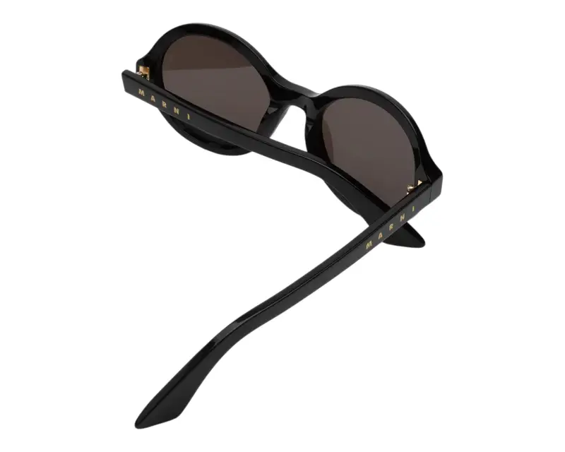 Unisex Marni JX3 Nozea Black Occhiali da sole Acetato Nero Nero Rotonda Normale miniatura 3