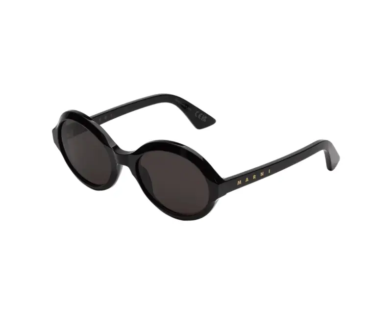Unisex Marni JX3 Nozea Black Occhiali da sole Acetato Nero Nero Rotonda Normale