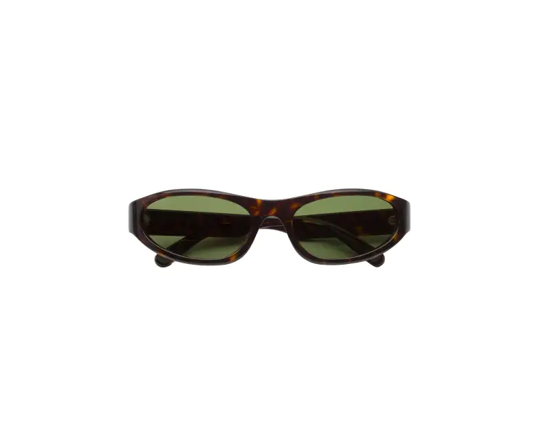 Unisex Marni K86 Yozamei 3627 Occhiali da sole Acetato Havana Verde Avvolgente miniatura 2