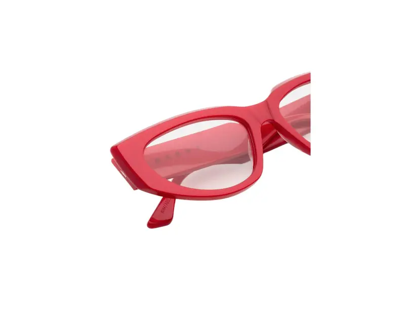 Unisex Marni KHH Tahat Metallic Cherry Montature da vista Acetato Rosso Cat Eye miniatura 3