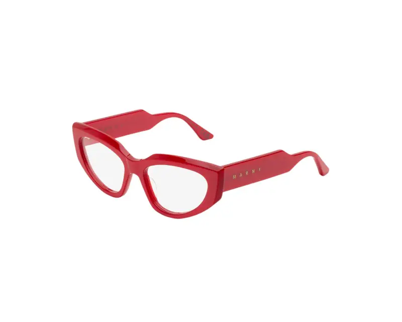 Unisex Marni KHH Tahat Metallic Cherry Montature da vista Acetato Rosso Cat Eye