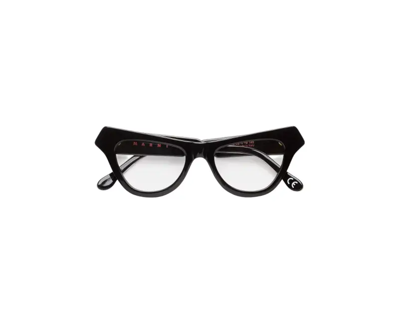 Unisex Marni LK0 Jeju Island Black Montature da vista Acetato Nero Cat Eye miniatura 2