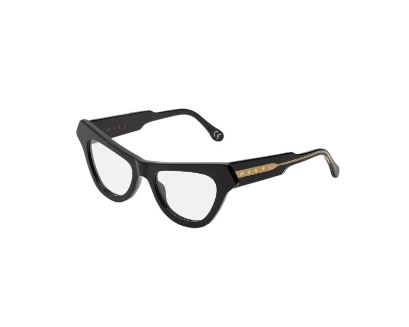 Unisex Marni LK0 Jeju Island Black Montature da vista Acetato Nero Cat Eye