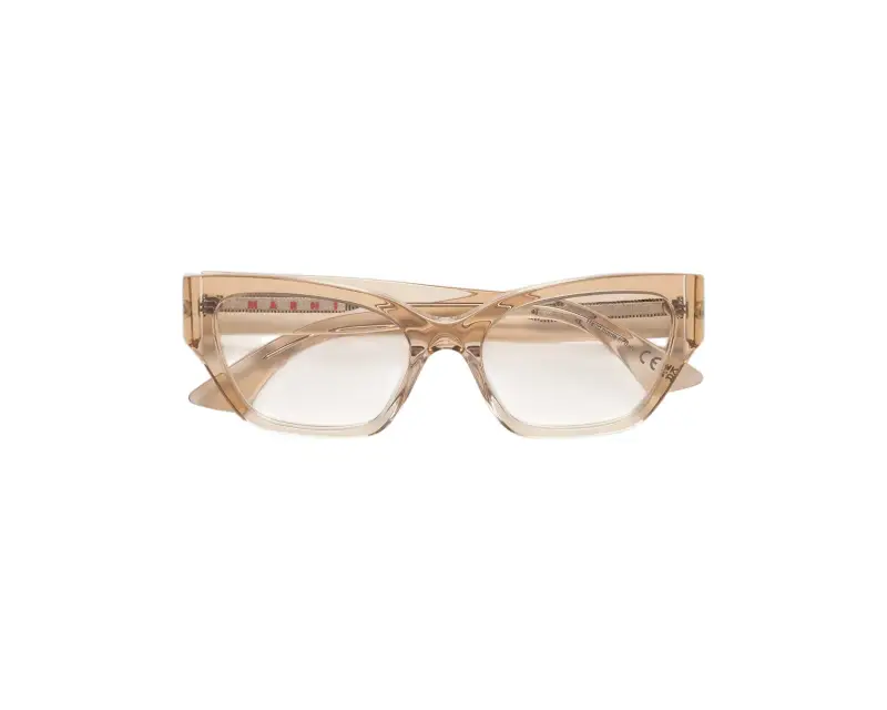 Unisex Marni LSY Iyora Resin Montature da vista Acetato Beige Squadrata miniatura 2