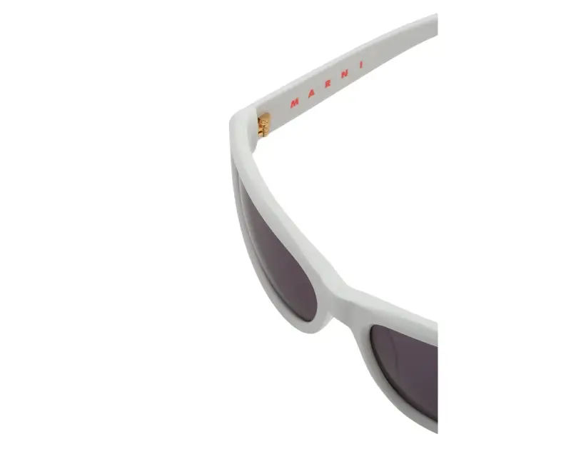 Unisex Marni Mavericks Ghost GTC Occhiali da sole Acetato Bianco Nero Avvolgente Normale miniatura 3