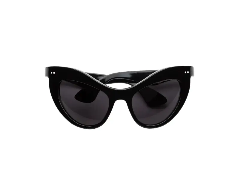 Unisex Marni N96 Holoholona Black Occhiali da sole Acetato Nero Grigio Geometrica miniatura 2