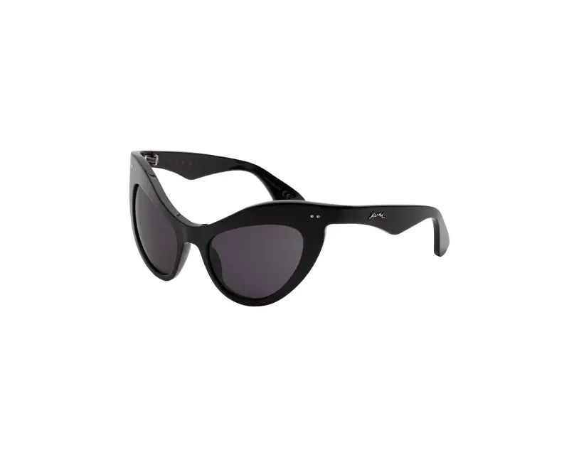 Unisex Marni N96 Holoholona Black Occhiali da sole Acetato Nero Grigio Geometrica