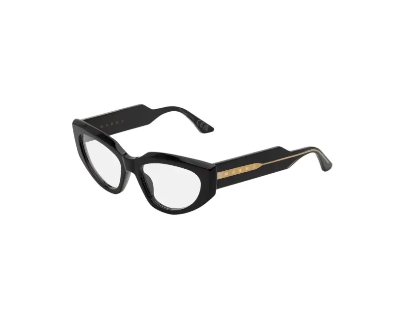 Unisex Marni NWY Tahat Nero Montature da vista Acetato Nero Cat Eye
