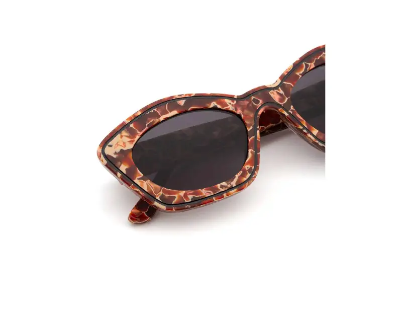 Unisex Marni OI2 Kea Island Lava Occhiali da sole Acetato Marrone Nero Cat Eye miniatura 3