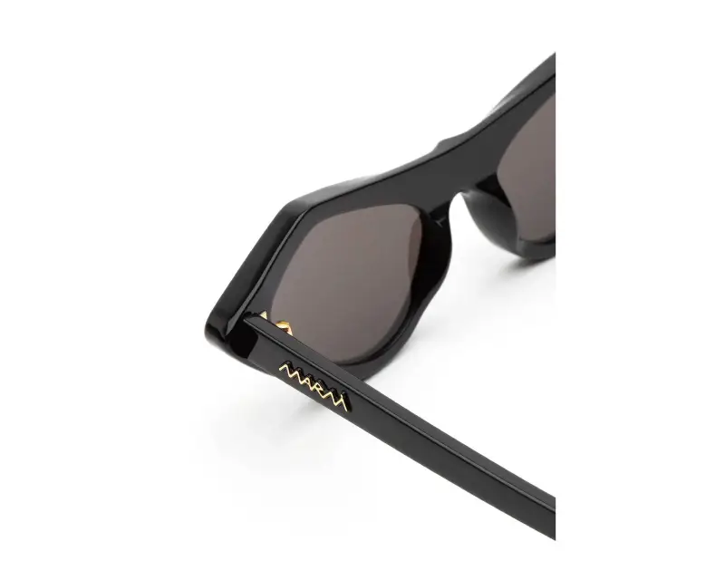 Unisex Marni P86 Tikbarri Black Occhiali da sole Acetato Nero Nero Cat Eye miniatura 3