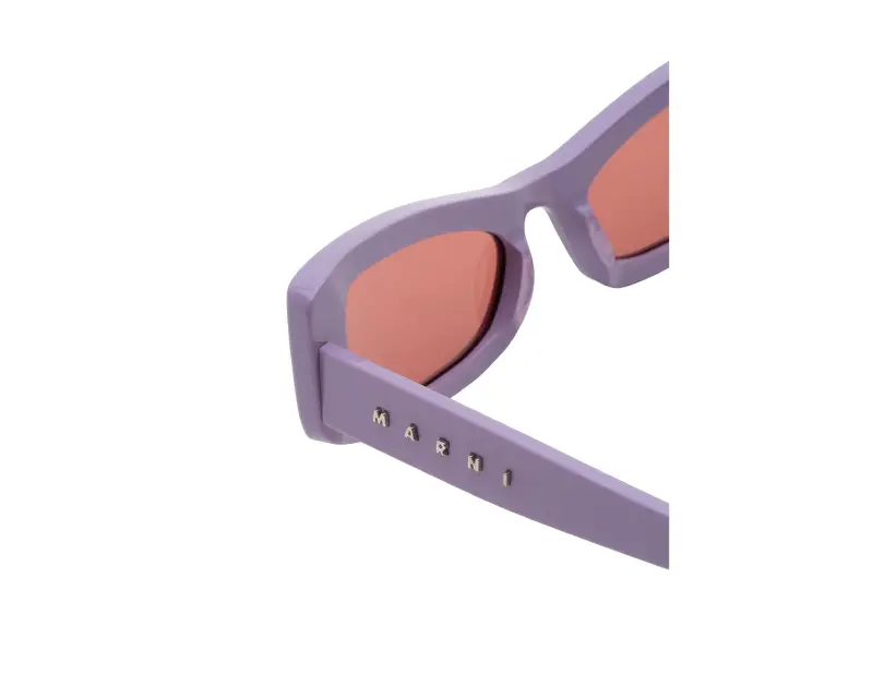 Unisex Marni RHQ Nyama Violet Occhiali da sole Acetato Viola Bordeaux Squadrata miniatura 3