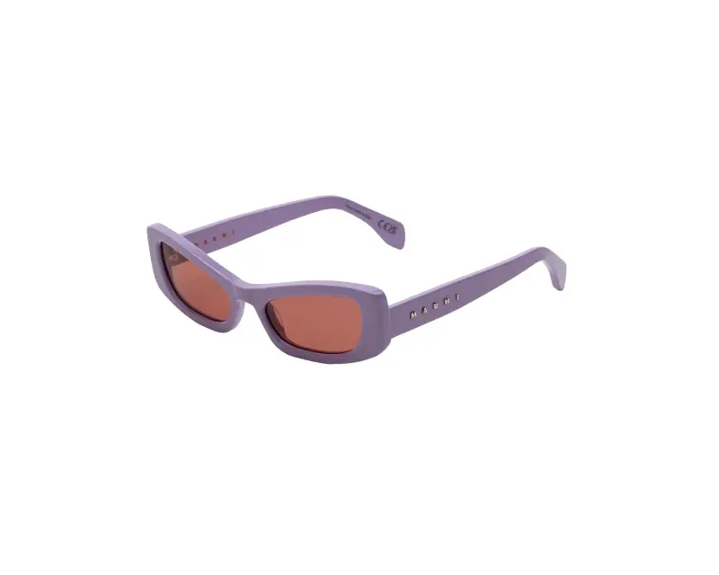 Unisex Marni RHQ Nyama Violet Occhiali da sole Acetato Viola Bordeaux Squadrata