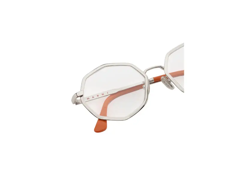 Unisex Marni S1T Pulpit Rock Optical Argento Montature da vista Metallo Argento Geometrica miniatura 3