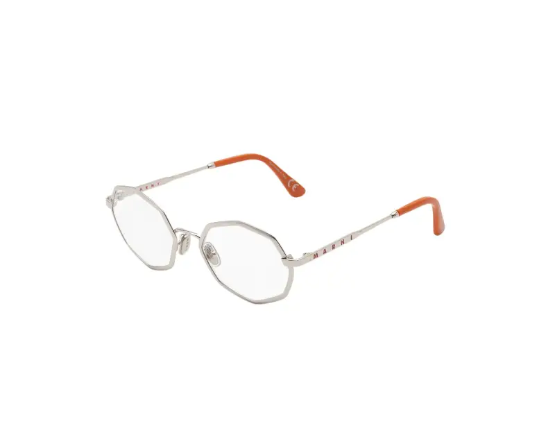 Unisex Marni S1T Pulpit Rock Optical Argento Montature da vista Metallo Argento Geometrica