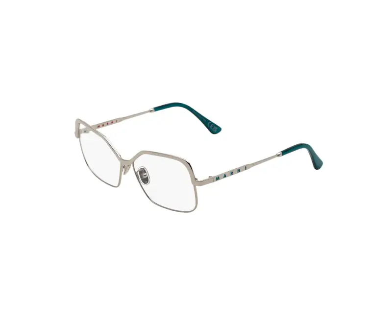 Unisex Marni SDJ Unila Valley Optical Argento Montature da vista Metallo Argento Squadrata