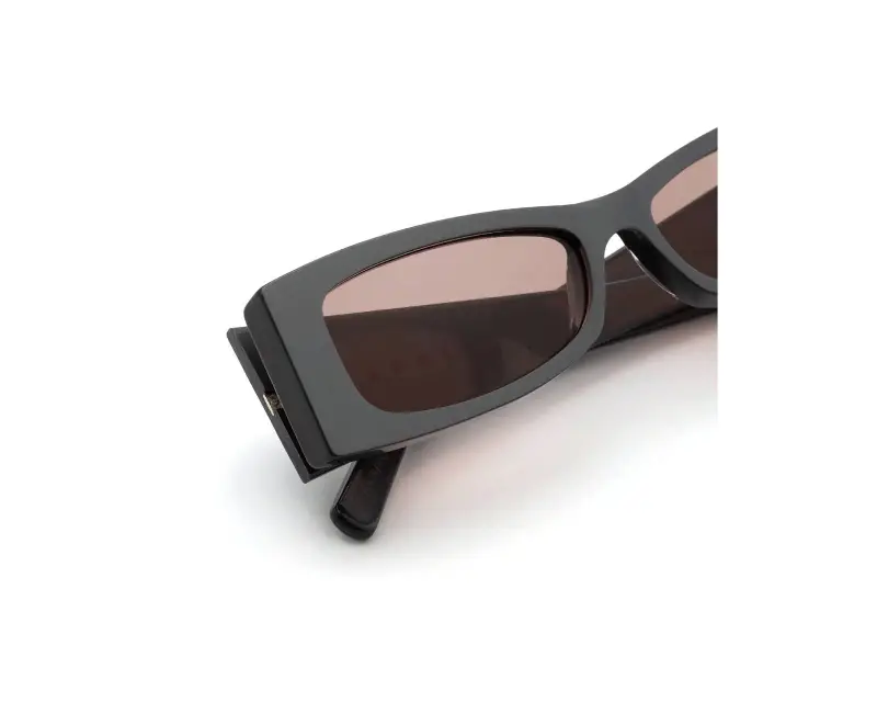 Unisex Marni SEI Zokoa Solid Grey Occhiali da sole Acetato Grigio Rosso Squadrata miniatura 3