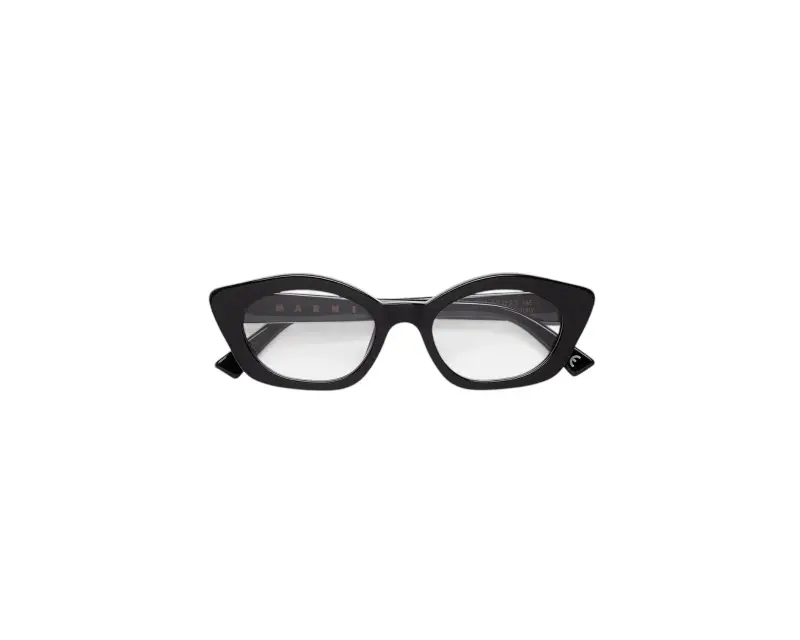 Unisex Marni SK4 Kea Island Optical Nero Montature da vista Acetato Nero Nero Cat Eye miniatura 2