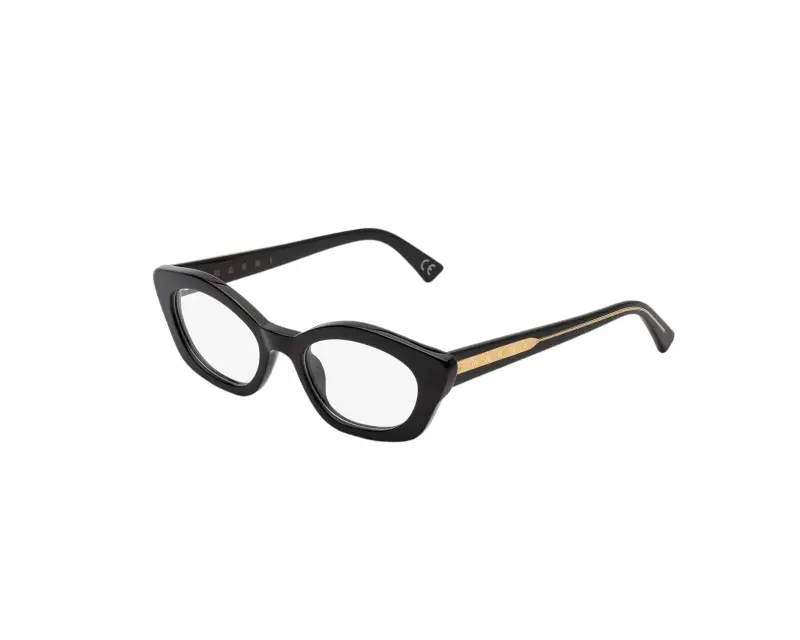 Unisex Marni SK4 Kea Island Optical Nero Montature da vista Acetato Nero Nero Cat Eye