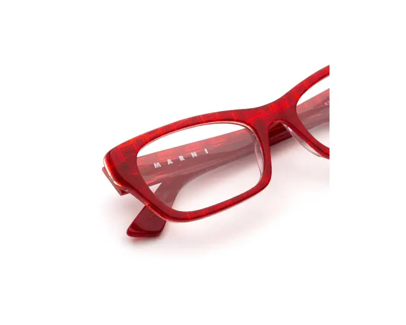Unisex Marni TUP Akelu Red Comb Montature da vista Acetato Rosso Squadrata miniatura 3