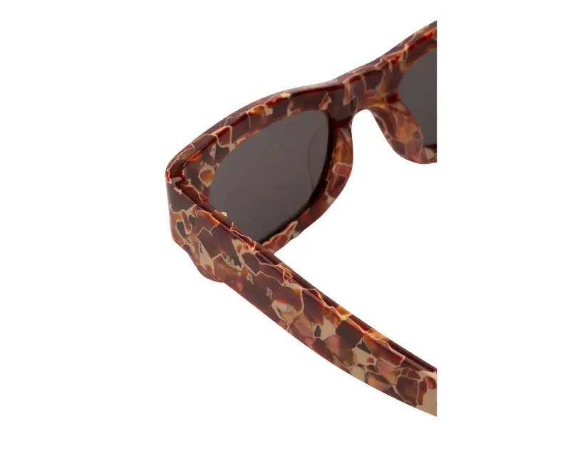 Unisex Marni U96 Haicli Lava Occhiali da sole Acetato Marrone Fumo Squadrata miniatura 3