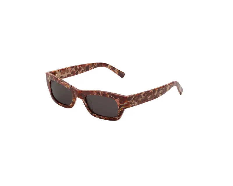 Unisex Marni U96 Haicli Lava Occhiali da sole Acetato Marrone Fumo Squadrata
