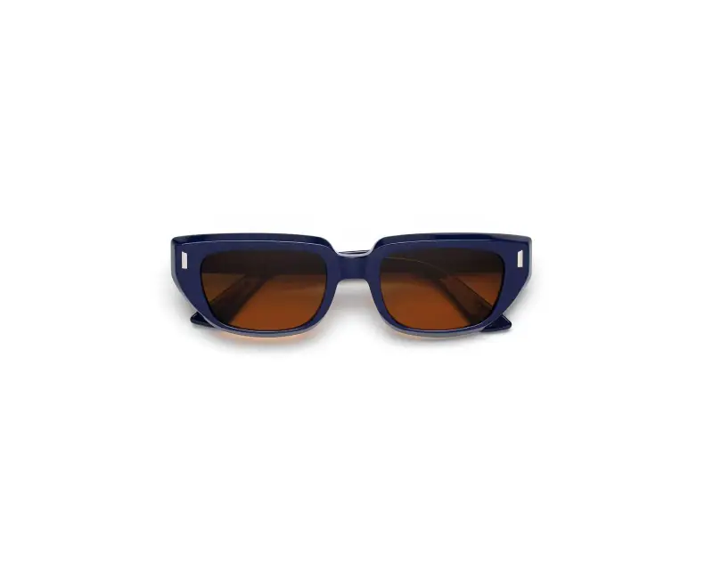 Unisex Marni UWF Etezea Deep Blue Occhiali da sole Acetato Blu Marrone Cat Eye miniatura 2
