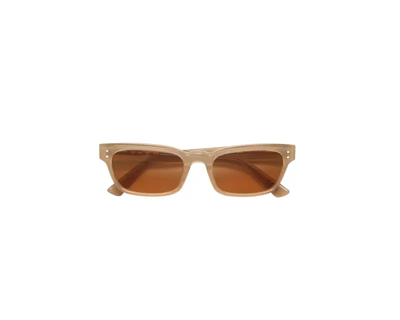 Unisex Marni V4B Floosa Kobicha Occhiali da sole Acetato Beige Marrone Squadrata miniatura 2