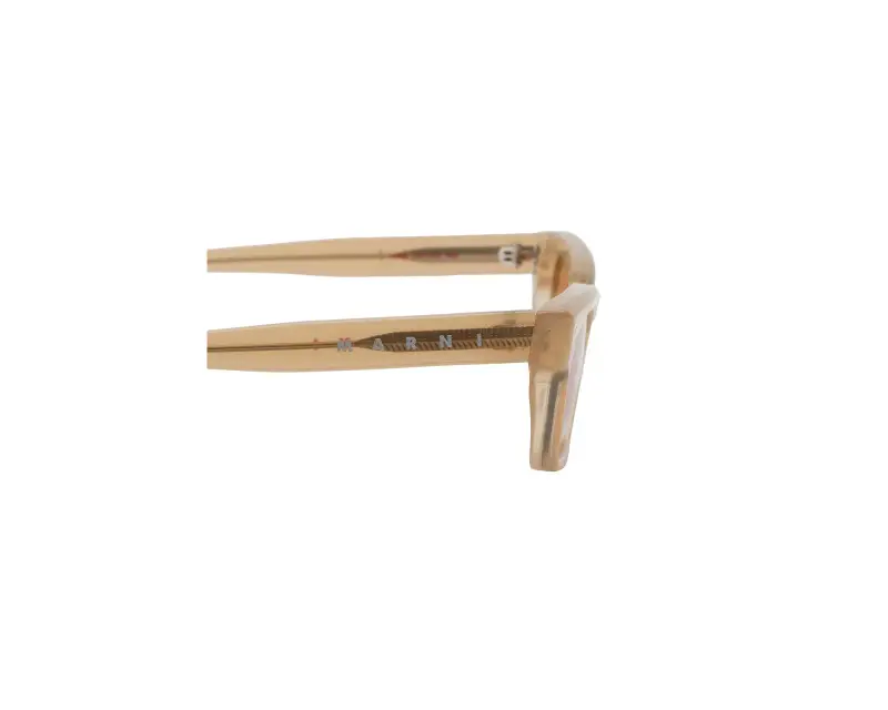 Unisex Marni V4B Floosa Kobicha Occhiali da sole Acetato Beige Marrone Squadrata miniatura 3