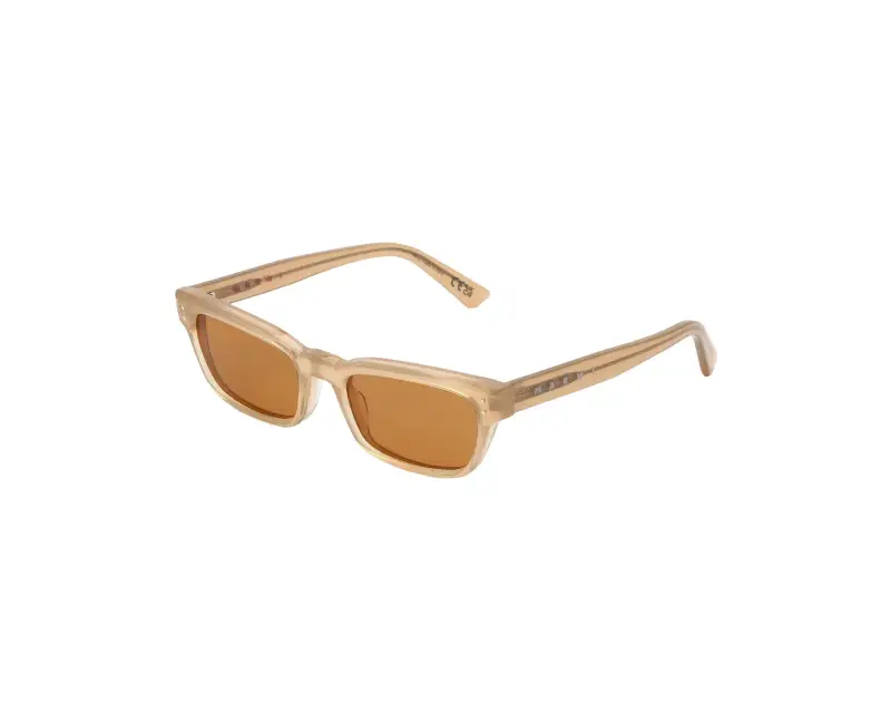 Unisex Marni V4B Floosa Kobicha Occhiali da sole Acetato Beige Marrone Squadrata