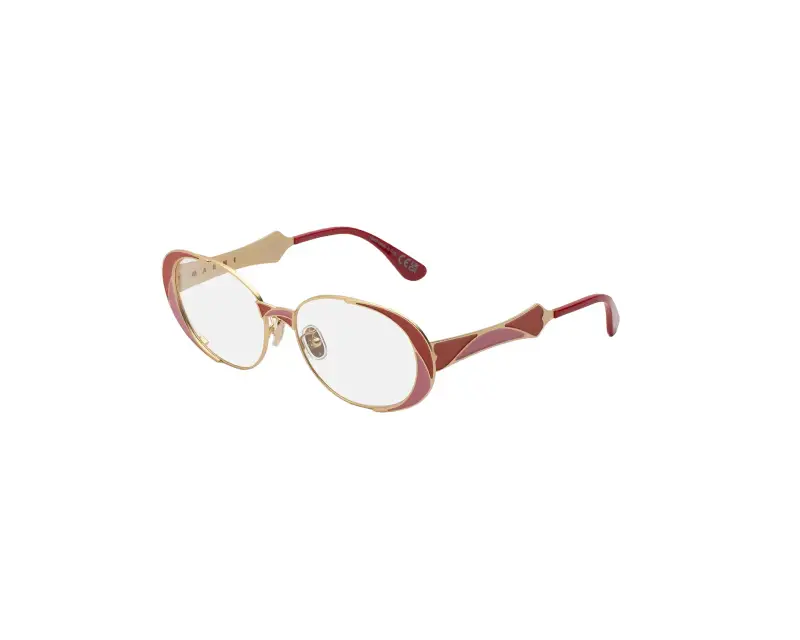 Unisex Marni VCG Tarassqa Red Montature da vista Metallo Rosso Rotonda