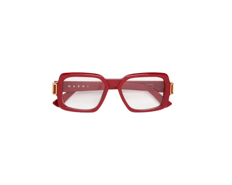 Unisex Marni XYJ Zamalek Optical Bordeaux Montature da vista Acetato Bordeaux Squadrata miniatura 2