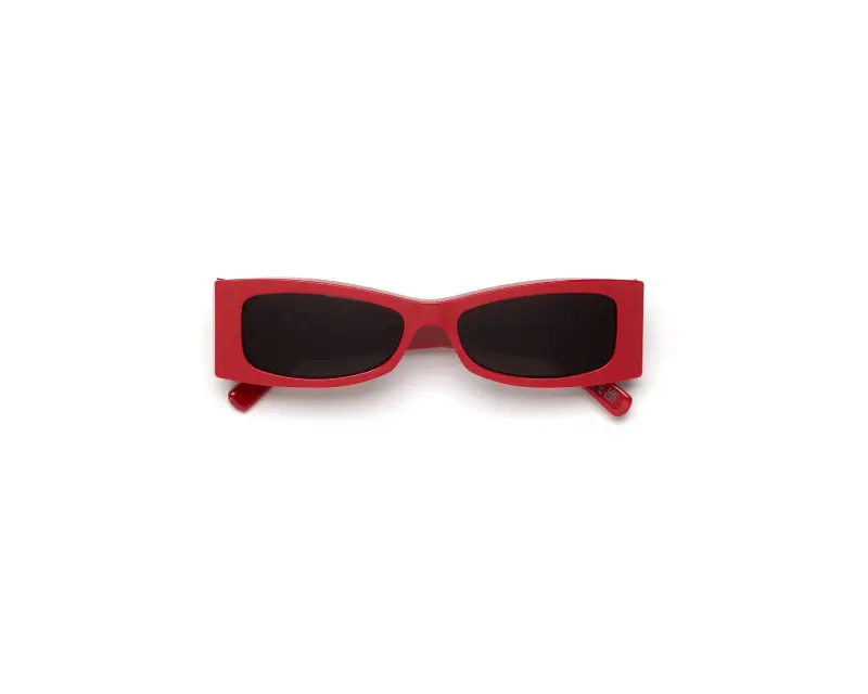 Unisex Marni Y5U Zokoa Red Occhiali da sole Acetato Rosso Nero Squadrata miniatura 2