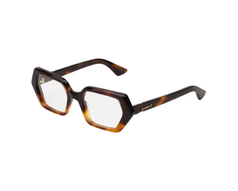Unisex Marni ZD5 Zunari Faded Havana Montature da vista Acetato Havana Geometrica