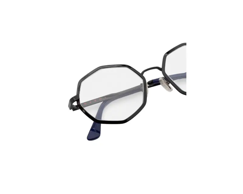 Unisex Marni ZLA Pulpit Rock Optical Nero Montature da vista Metallo Nero Geometrica miniatura 3