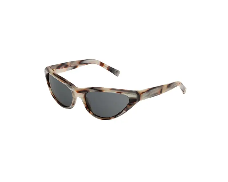 Marni Unisex Mavericks Starshell 0CS Occhiali da sole Acetato Grigio Grigio Avvolgente Normale