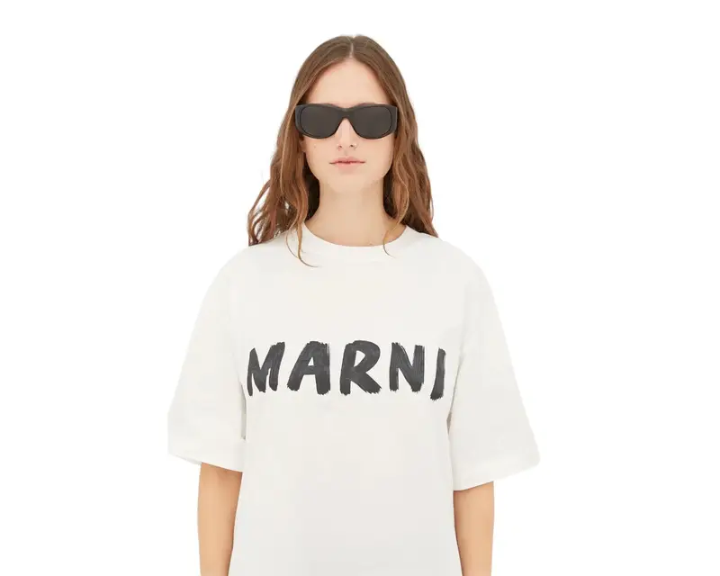 Marni Unisex Orinoco River 3627 VWI Occhiali da sole Acetato Nero Grigio Squadrata Normale miniatura 3