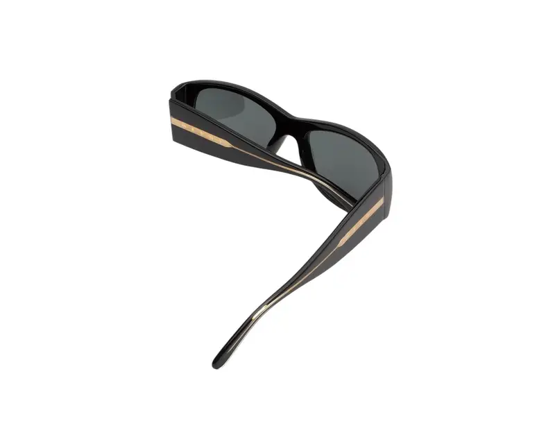 Marni Unisex Orinoco River Black Q8D Occhiali da sole Acetato Nero Grigio Squadrata Normale miniatura 2
