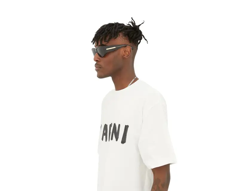 Marni Unisex Orinoco River Black Q8D Occhiali da sole Acetato Nero Grigio Squadrata Normale miniatura 3