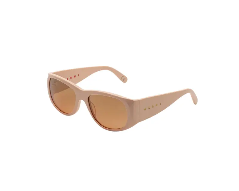 Marni Unisex Orinoco River Nude 0EF Occhiali da sole Acetato Rosa Arancione Squadrata Normale
